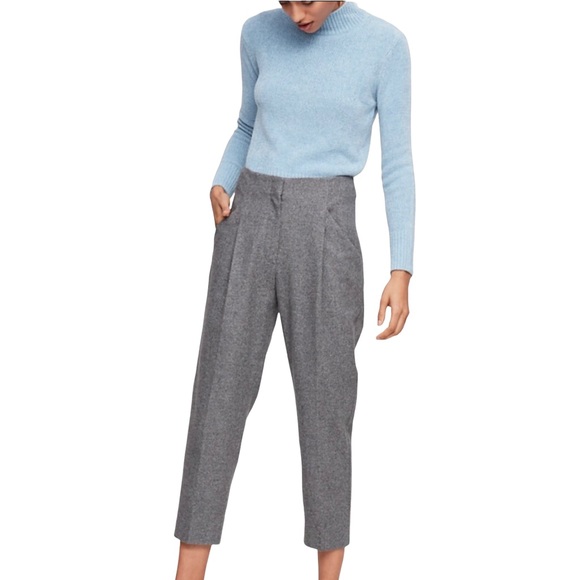 Aritzia Pants - Aritzia Wilfred Chambéry Pant Grey Size 2 // Chambery Trousers Cropped